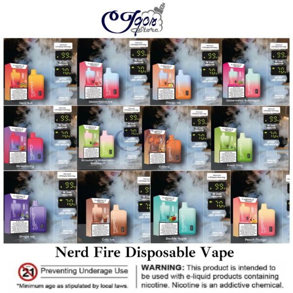 Nerd Fire 8000 Puffs Disposable Vape in UAE
