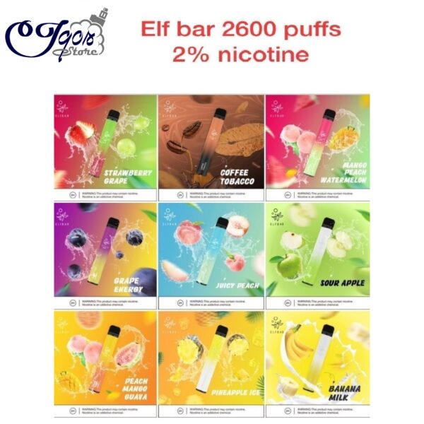 New Elfbar 2600 Puffs Disposable in Dubai
