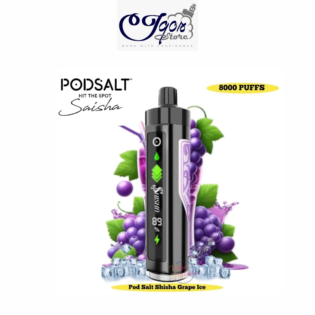 Grape Ice 3mg 8000 Puff Shisha By Pod Salt Grape Ice 3mg 8000 Puff Shisha By Pod Salt