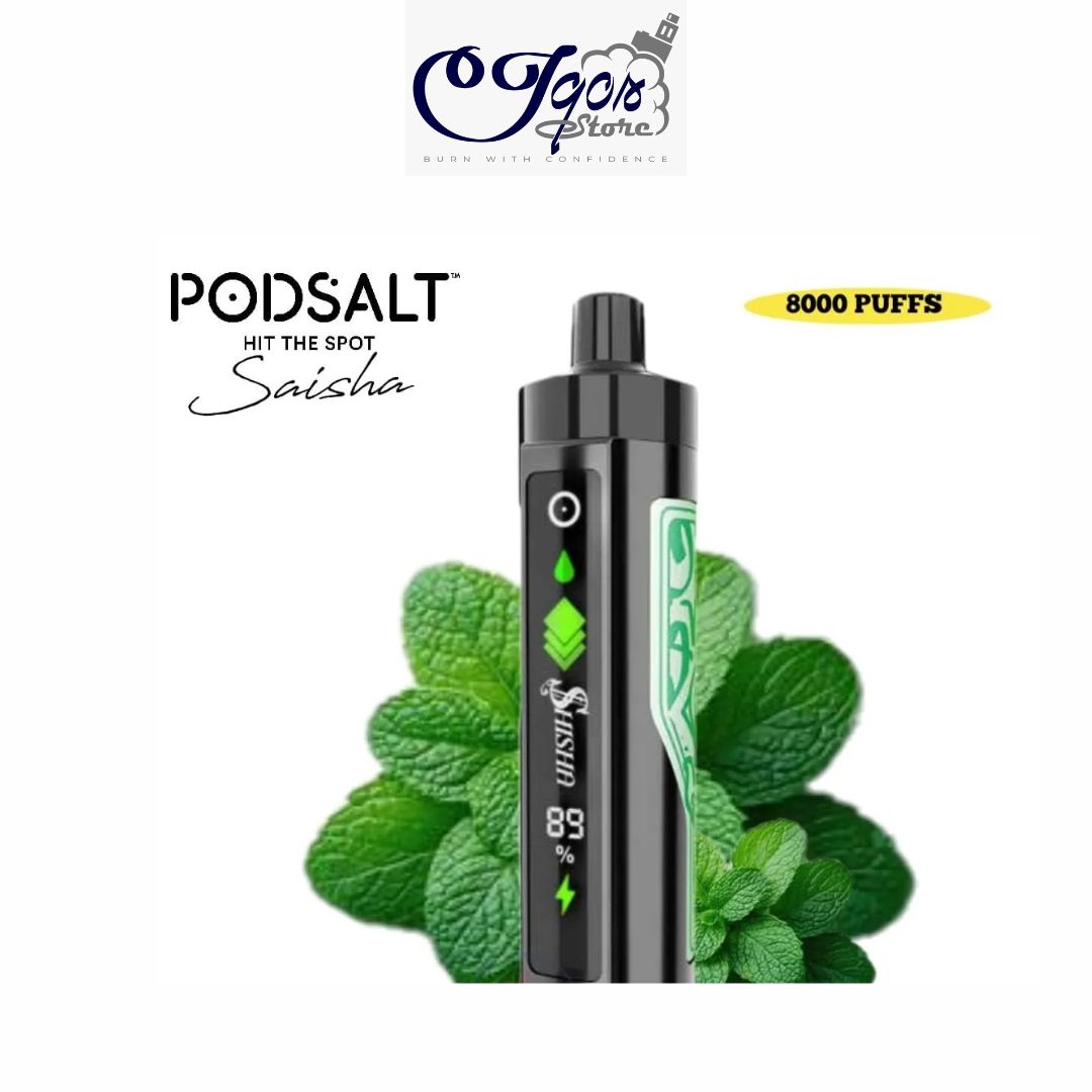 Spearmint 3mg 8000 Puff Shisha By Pod Salt Spearmint 3mg 8000 Puff Shisha By Pod Salt