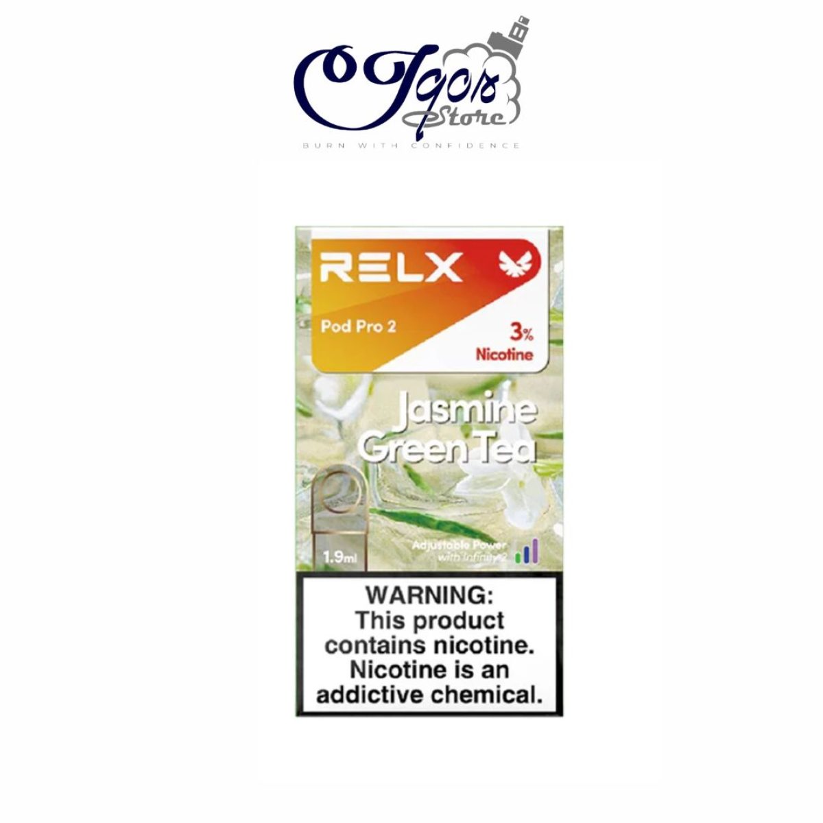relx pod jasmine green tea Pro 2 3% in Dubai UAE Fruity E-Liquid Blue Razz Ice Air Flavors:Vienna Bliss