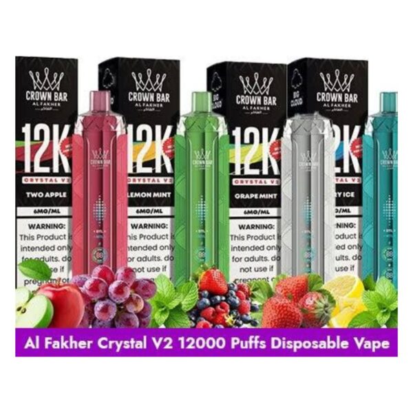 Al Fakher Crown Bar 12000 Puffs Crystal V2